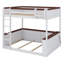 Lit superposé en bois avec tablettes intégrées, boîte de rangement, lumière DEL et station de charge USB-665279533