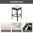 10-Piece Outdoor Acacia Wood Bar Height Table And Eight Stools With Cushions, Garden PE Rattan Wicker Dining Table, Foldable Tabletop, High-Dining Bistro Set, All-Weather Patio Furniture