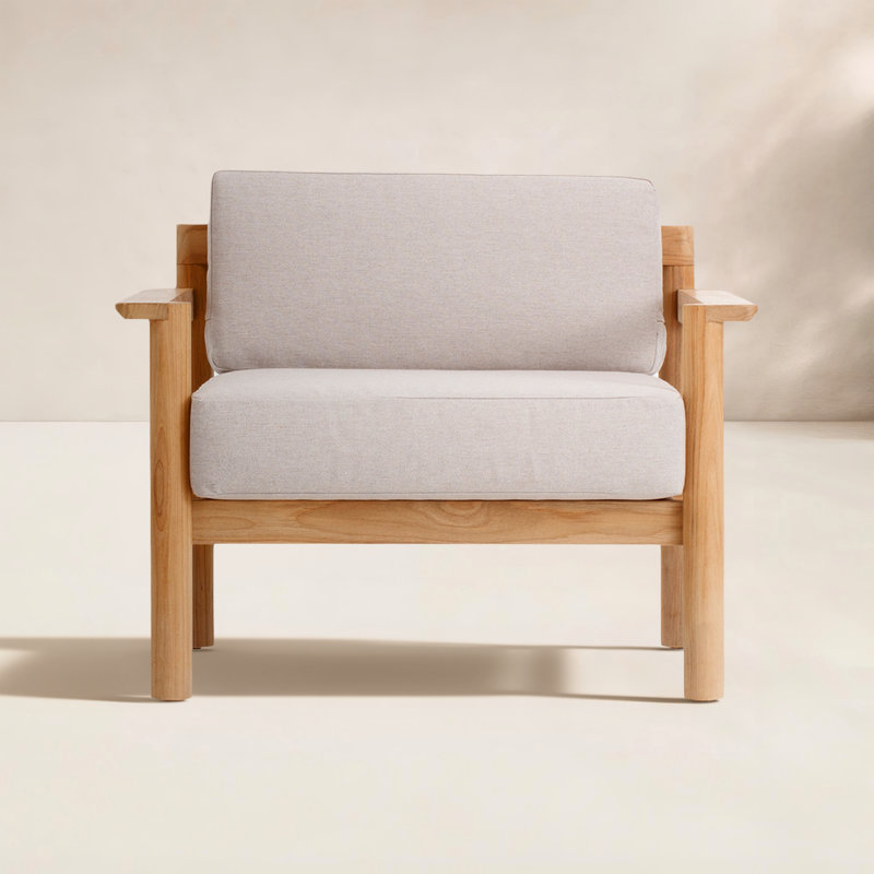 Haven Teak Outdoor Lounge Chair , Sunbrella® Cushions Included, Sunbrella Ashe