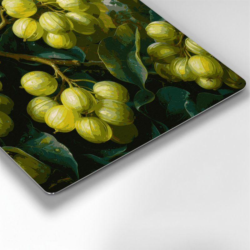 «Fruit Mamoncillo», art mural en métal vert