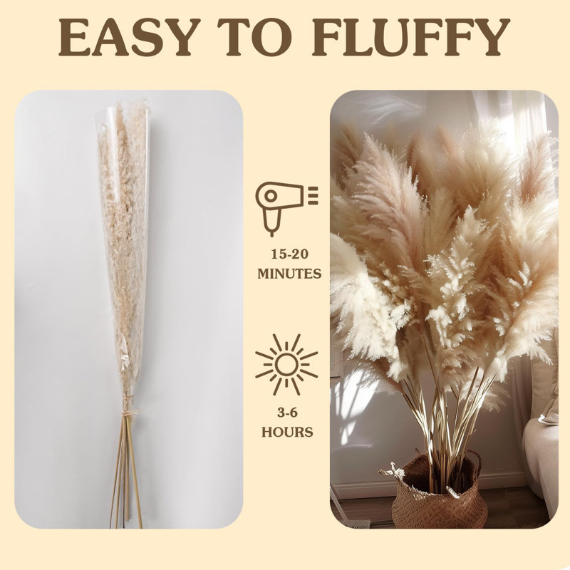 Elegant 40'' Tall Pampas Grass Arrangement for Floor Vases