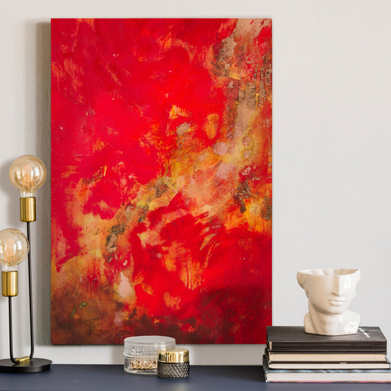 «Gold and Gray Exploration I», reproduction d'art sur toile, H 12 po x l 8 po x P 1 po