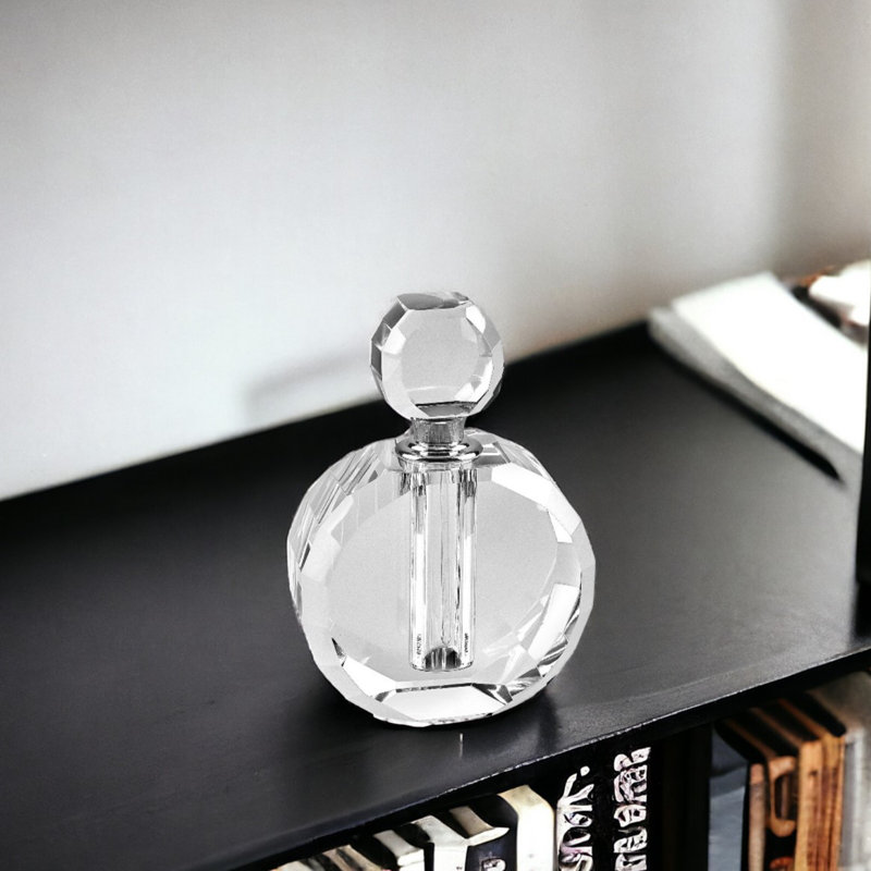 Flacon de parfum décoratif en cristal transparent 5 po