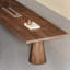 Ensemble de table de salle à manger pratique en bois de frêne et en fer-108072362