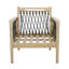 Ensemble de 2 fauteuils club d'extérieur en bois d'acacia avec corde et coussins tissés à la main