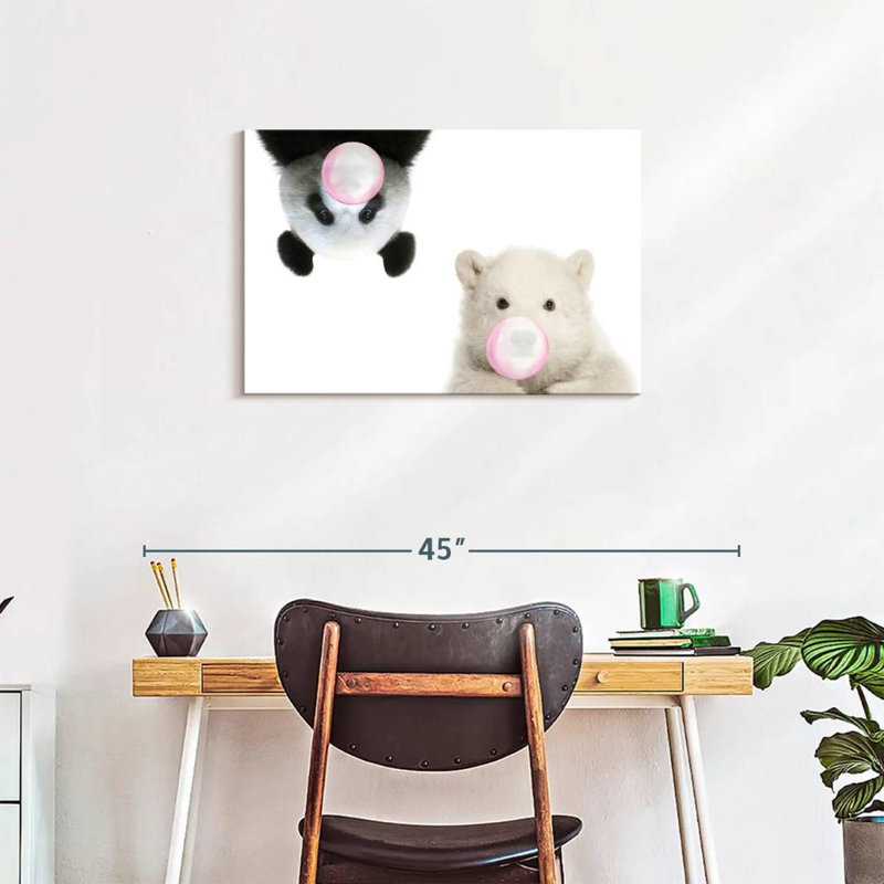 Bears Bubble Gum sur toile, H 20 po x l 30 po x P 1,25 po