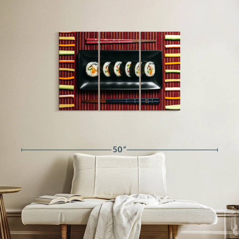 Rouleaux de sushi, H 24 po x l 38 po