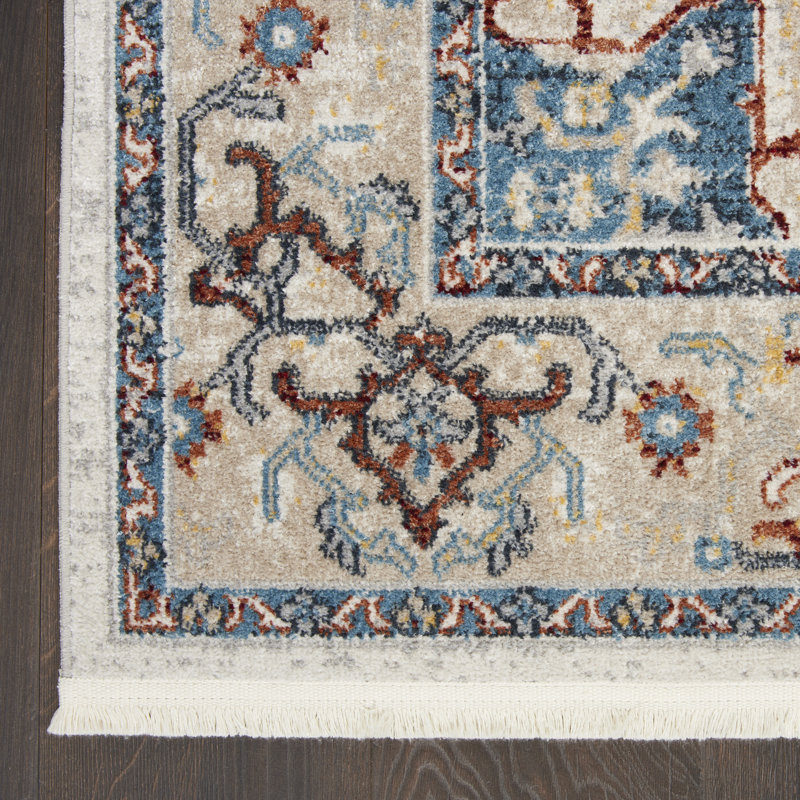 Tapis traditionnel gris Merry Farmhouse, Rectangle 2 pi 2 po x 3 pi 9 po