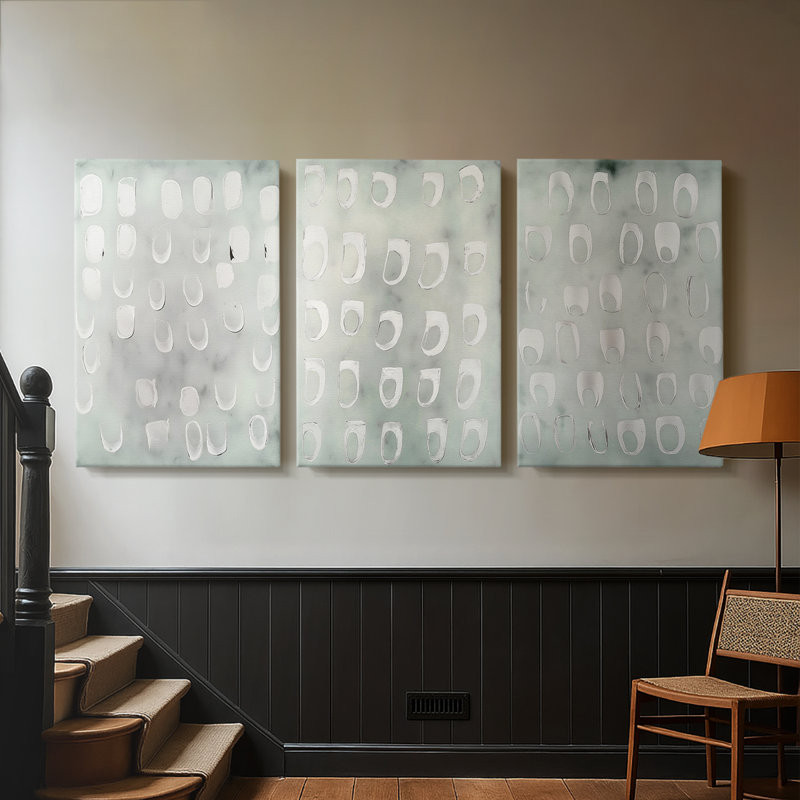 ABSTRACT Series DCCLXVI - Toile tendue sur mesure - 3 pièces, H 12 po x l 24 po
