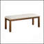 Ensemble de salle à manger brun 6 pièces avec table rectangulaire, banc et chaises d'appoint rembourrées beiges pour les cuisines transitionnelles