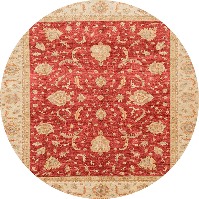 Adamsiii Abstract Indoor Rug, Round 5'