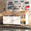 Établi de garage extensible avec roulettes verrouillables