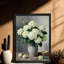 Art floral rétro encadré noir-1335252557
