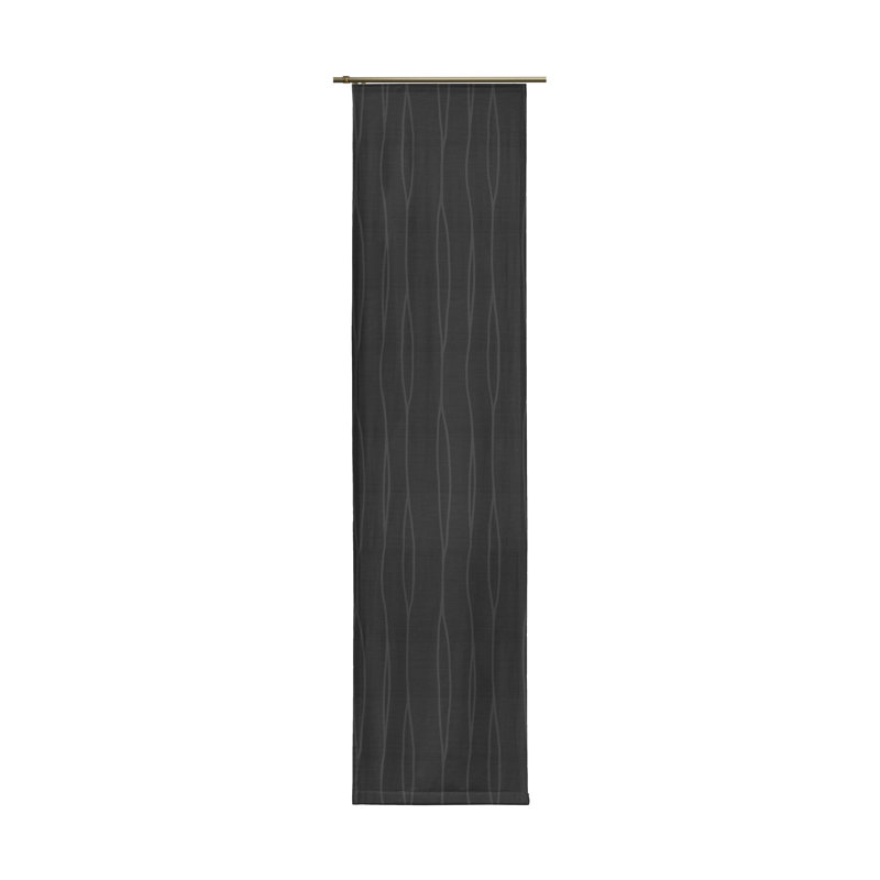 Barrentine Room Darkening Panel Curtains, Black, 60cm Width x 225cm Drop
