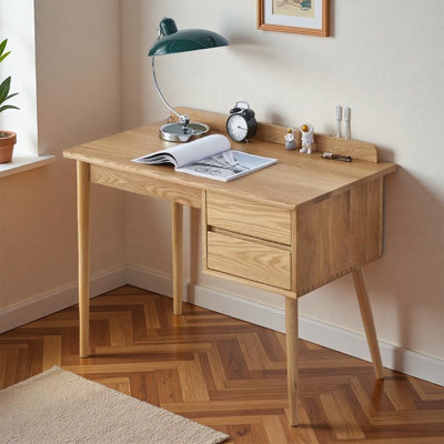 Rectangle Modern Oak Solid Wood Writing Desk