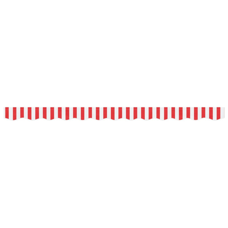 Replacement Fabric For Awning Valance, Striped, 280cm W x 20cm D, Red/White