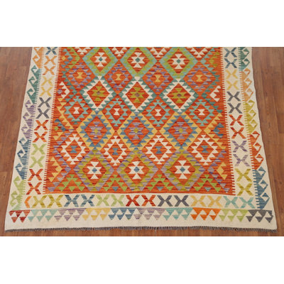 Reversible Wool Kilim Oriental Area Rug 7x10