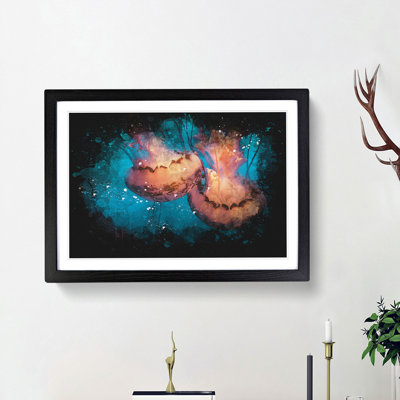 Pink Jellyfish Abstract - Picture Frame Graphic Art Print
