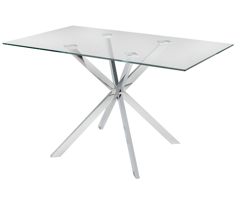 Table de salle à manger Arieyana, Argent argent, H 29,53 po x L 51 po x l 32 po
