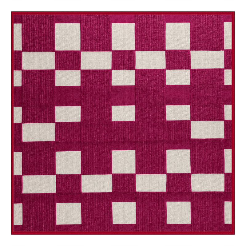Machine Washable Botanical Area Rug, Square 8'