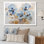 «Blue and Gold Minimalisme Pansy Delight» sur impression sur toile
