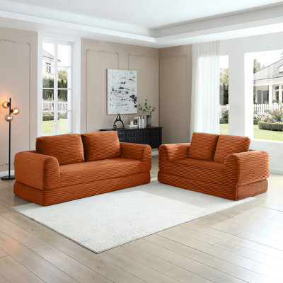 Canapé-lit pliant Boneless 2-en-1 avec mécanisme coulissant et conception modulaire pour les espaces de vie modernes.