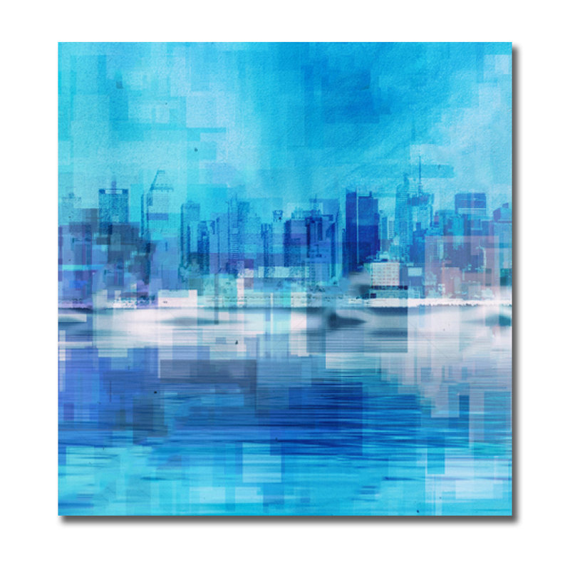 The City - sans cadre, impression, Acrylique, H 36 po x l 36 po x P 1,5 po