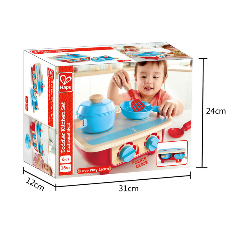 Kids Toddler Wooden Pretend Kitchen Set