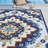 Fosel Arasi Ivory/Blue Transitional Mandala Style Flatweave Indoor/Outdoor Area Rug-1199433796