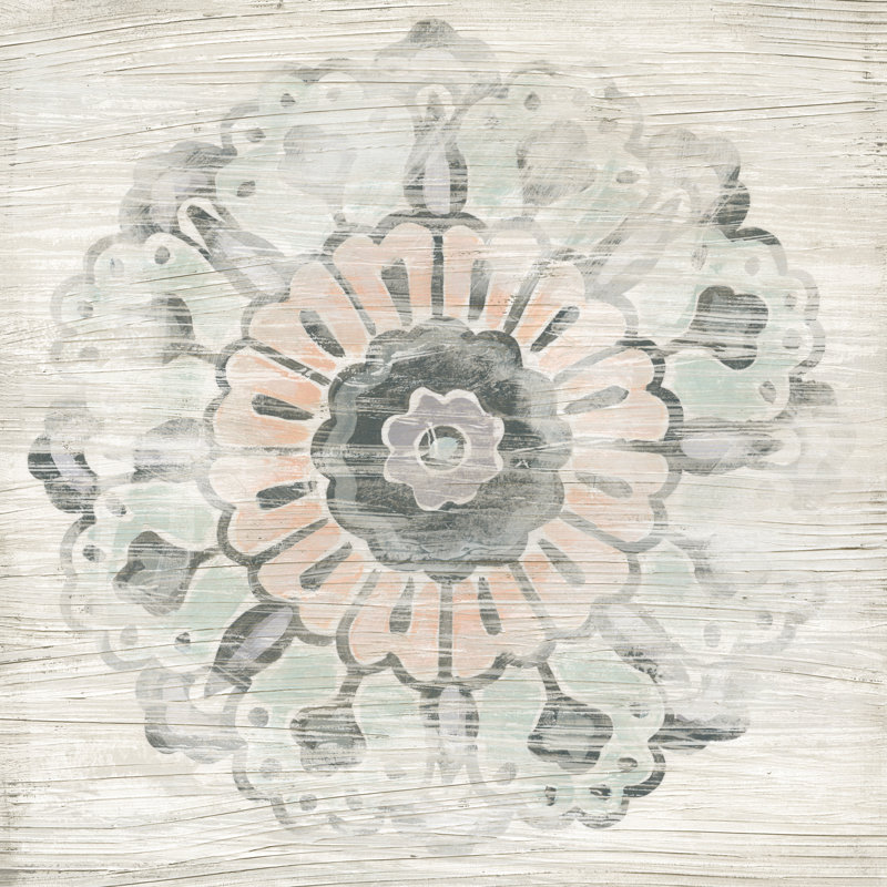 Weathered Emblem III by June Erica Vess - Wrapped Canvas Art Prints, 30cm H x 30cm W