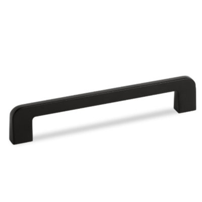 160mm Matt Black Curved Handle