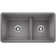 Precis SILGRANIT 33" 60/40 Reversible Double Bowl Undermount Kitchen Sink with Low Divide