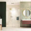 Porte de douche coulissante en verre trempé de 56 à 60 po x H 76 po, épaisseur de 8 mm avec barre à serviettes, nickel brossé, double face facile à nettoyer, armoire de rouille pour salle de bain, cloison pratique