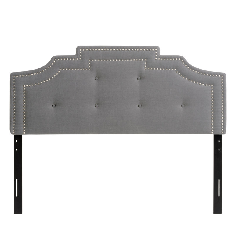 Tête de lit tapissier Suwanee, Grand, Gris clair