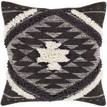 Kentin Geometric Shapes Cotton Throw Pillow Union Rustic Color: Brown