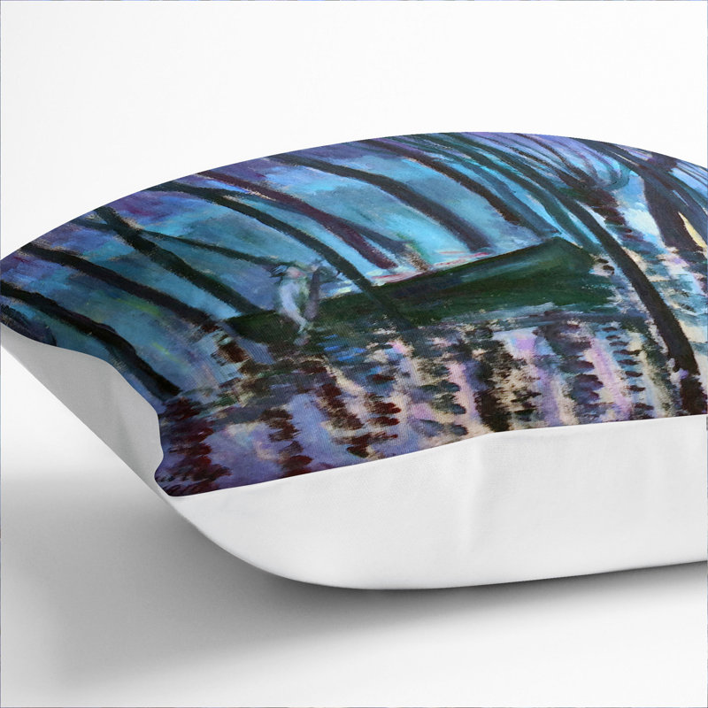 In His Canoe Scatter Cushion, 40cm H x 40cm W x 15cm D, White