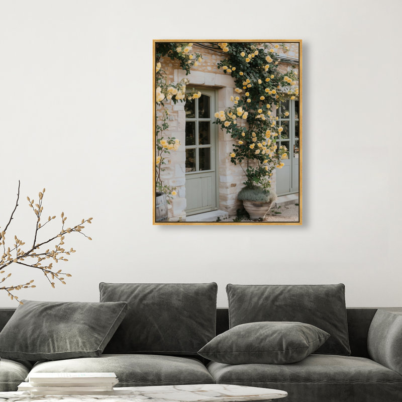 Honeyed Briar Wall Print by Oliver Gal, 31"H x 37"W, Gold Floater Frame