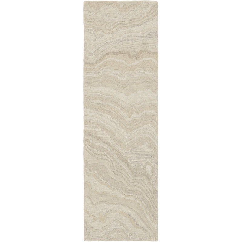 Cahide Abstract Handmade Area Rug, Runner 69 x 229cm
