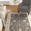 Tapis oriental en viscose ensembles ivoire / anthracite-16768732
