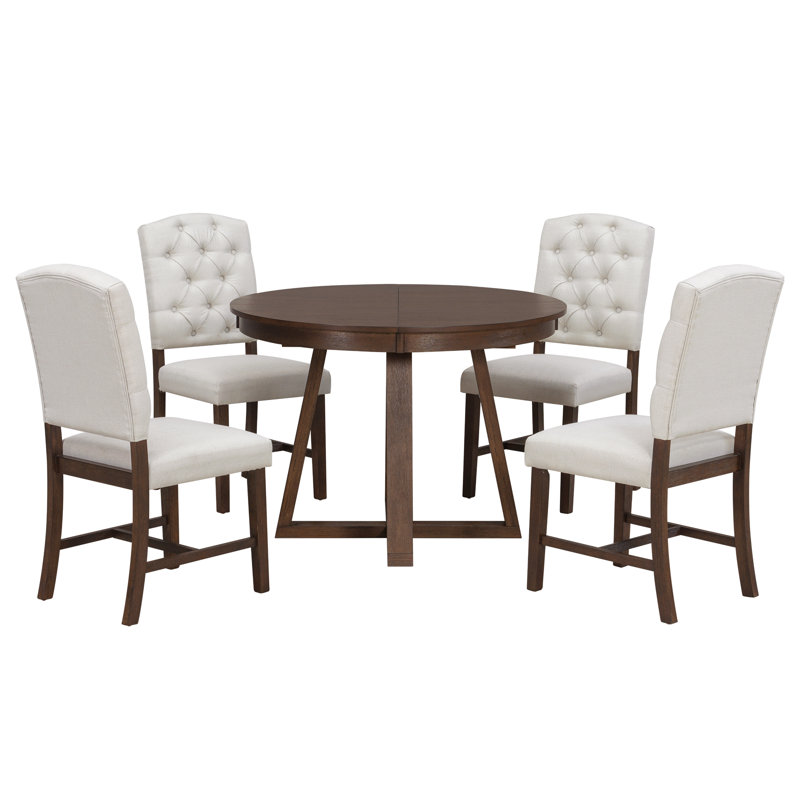 Ensemble de table de salle à manger extensible (doit inclure la table et la chaise), noyer