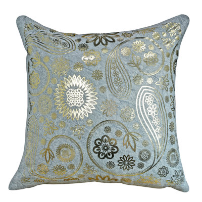 Paisley Cotton Throw Pillow