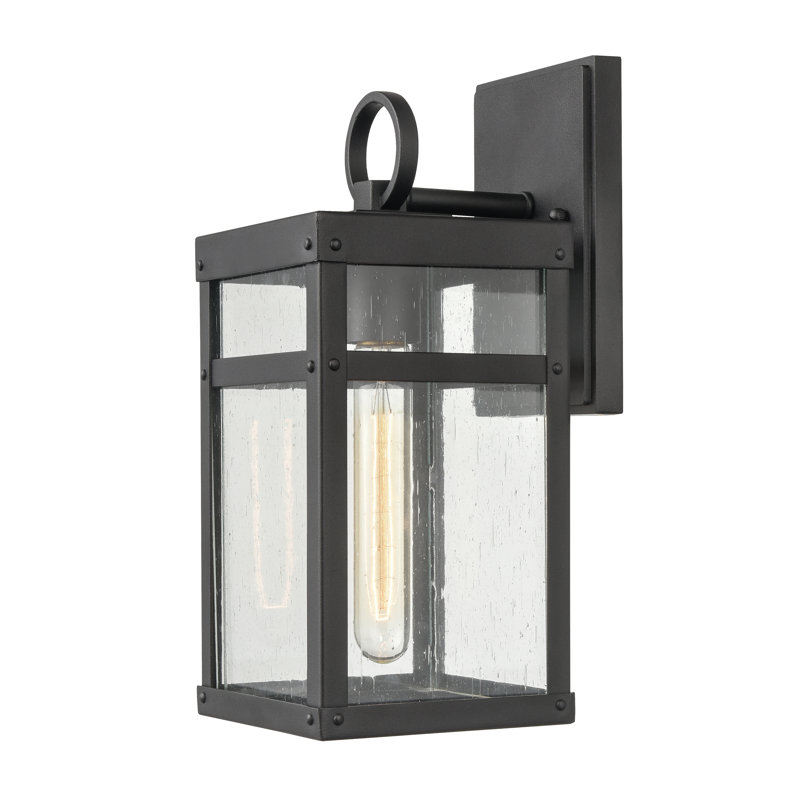 Dalton 13'' High 1-Light Outdoor Sconce - Textured Black, 13" H x 5.5" W x 7" D