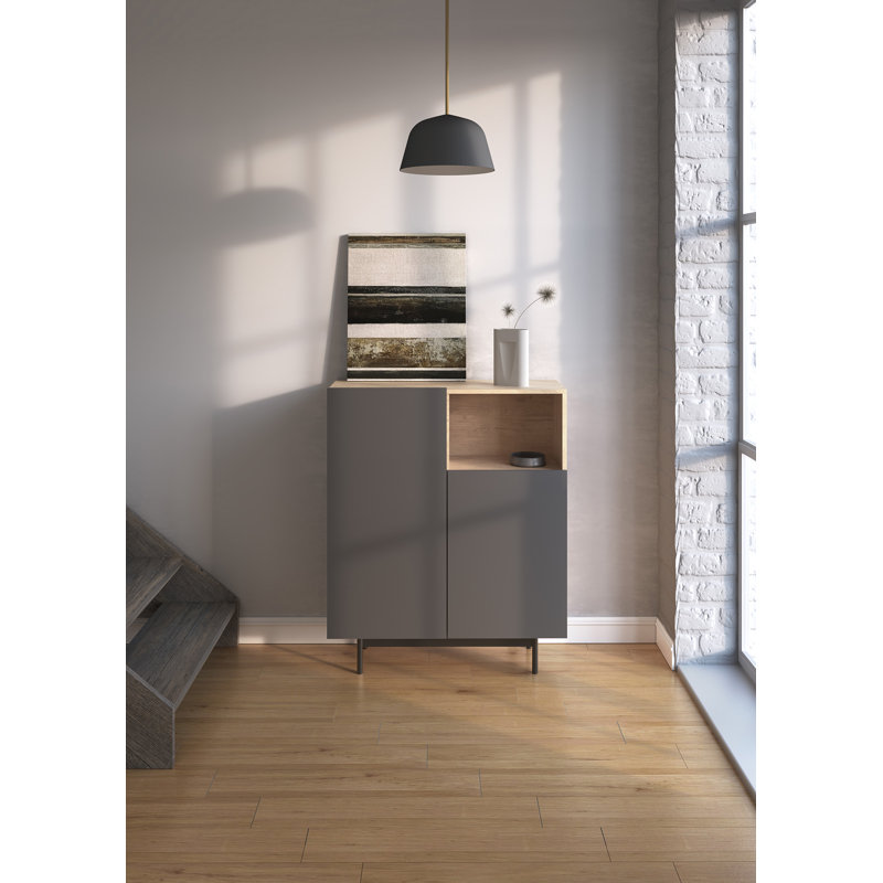 Eliscar Standard Accent Chest, Light Oak/Graphite/Black