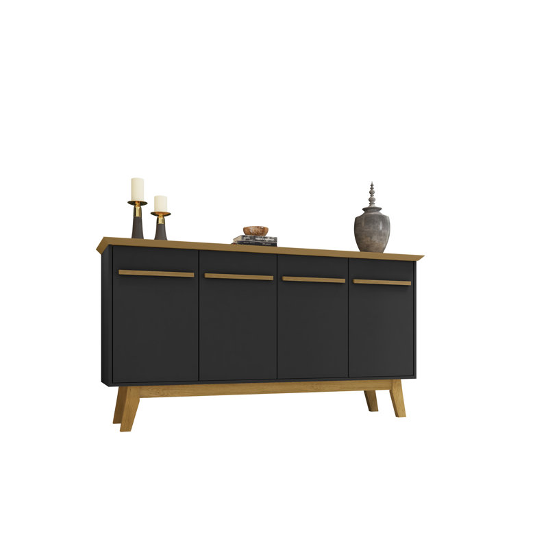 Mapleton 62.99'' Sideboard, Black and Cinnamon