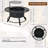 32'' Round Steel Fire Pit Log Grate