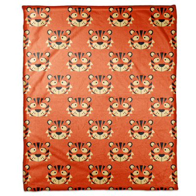 Jeté Emmett Collection Tiger Face Friend