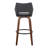 Sarah Fixed-Height Faux Leather Bar & Counter Stools with Bent Wood Legs & Round Footrest-100169895-100169896