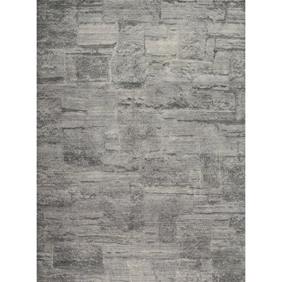 Mayfair Wool Abstract Area Rug in Gray