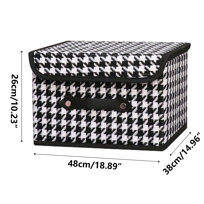 Clothes Storage Box Cloth Art Storage Box Basket Drawer Type Home Wardrobe Storage Box Foldable Clothes Finishing Box, L