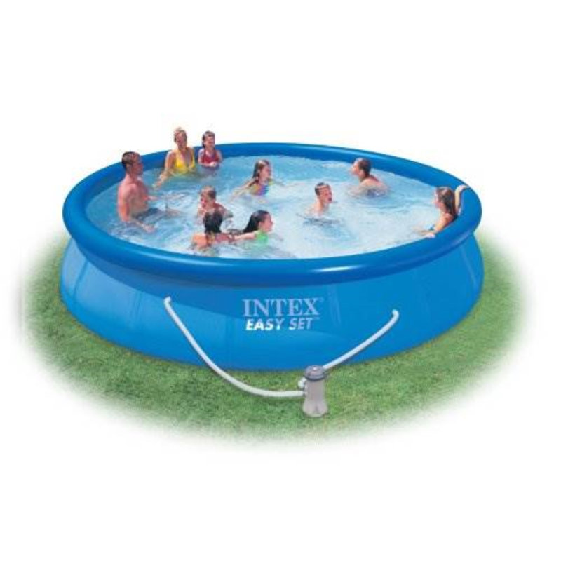 Plastic Round Inflatable Pool 33'' H x 180'' W x 180'' L